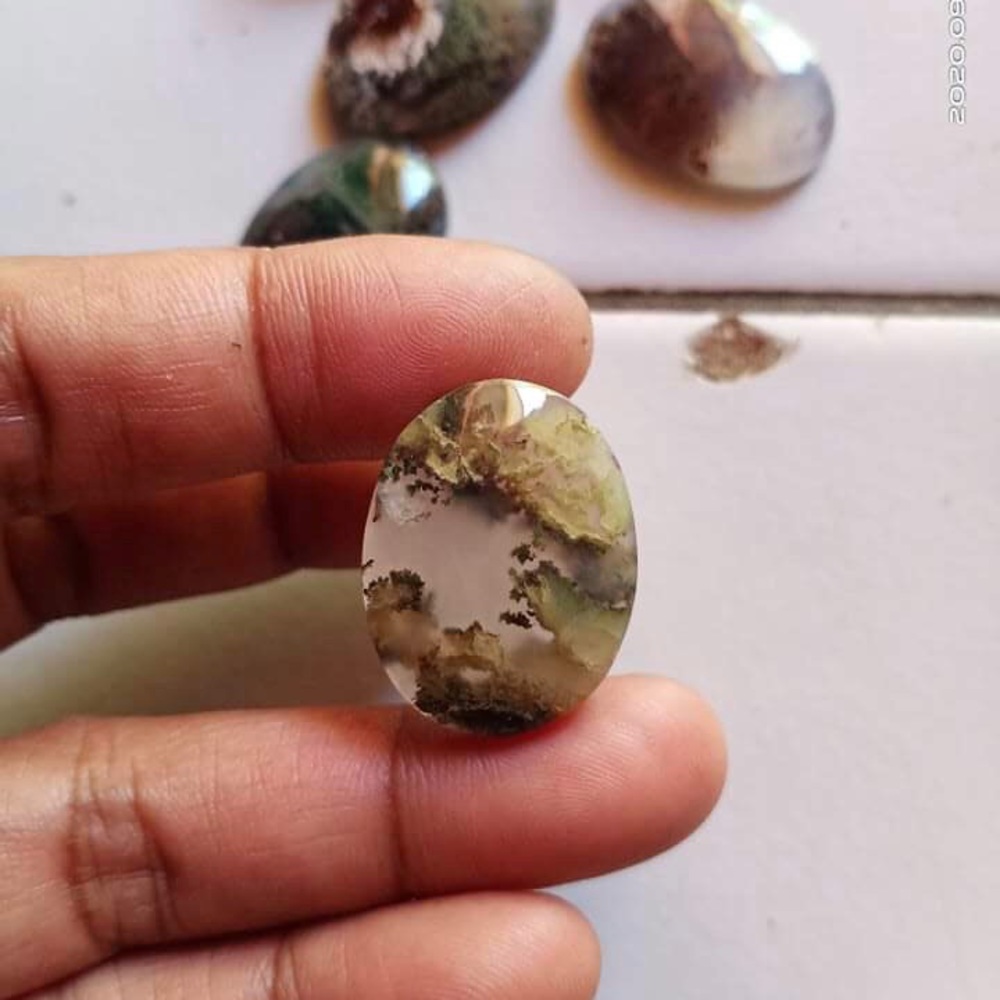 Moss agate stones -all natural